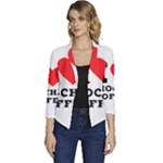 I love mocha coffee Women s Casual 3/4 Sleeve Spring Jacket