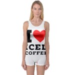 I love iced coffee One Piece Boyleg Swimsuit