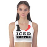 I love iced coffee Sports Bra