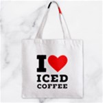 I love iced coffee Zipper Grocery Tote Bag