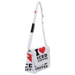 I love iced coffee Shoulder Bag with Back Zipper