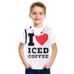 I love iced coffee Kids  Basketball Tank Top