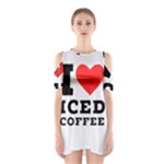 I love iced coffee Shoulder Cutout One Piece Dress