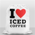 I love iced coffee Drawstring Bag (Small)