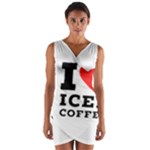 I love iced coffee Wrap Front Bodycon Dress