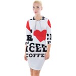 I love iced coffee Quarter Sleeve Hood Bodycon Dress