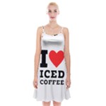 I love iced coffee Spaghetti Strap Velvet Dress