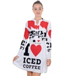 I love iced coffee Long Sleeve Panel Dress