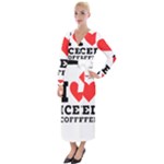 I love iced coffee Velvet Maxi Wrap Dress