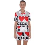 I love iced coffee Satin Short Sleeve Pajamas Set