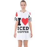 I love iced coffee Sixties Short Sleeve Mini Dress