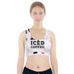 I love iced coffee Sports Bra With Pocket