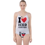 I love iced coffee Cut Out Top Tankini Set