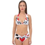 I love iced coffee Double Strap Halter Bikini Set