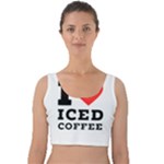 I love iced coffee Velvet Crop Top