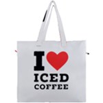 I love iced coffee Canvas Travel Bag