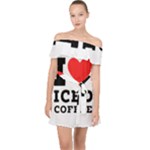 I love iced coffee Off Shoulder Chiffon Dress