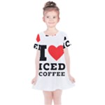 I love iced coffee Kids  Simple Cotton Dress