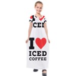 I love iced coffee Kids  Short Sleeve Maxi Dress