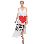 I love iced coffee Maxi Chiffon Cover Up Dress