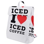 I love iced coffee Flap Top Backpack