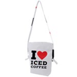 I love iced coffee Folding Shoulder Bag