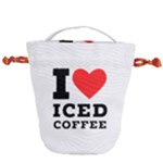 I love iced coffee Drawstring Bucket Bag