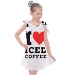 I love iced coffee Kids  Tie Up Tunic Dress