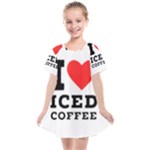 I love iced coffee Kids  Smock Dress