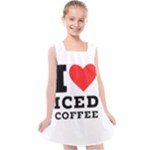 I love iced coffee Kids  Cross Back Dress