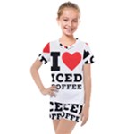 I love iced coffee Kids  Mesh Tee and Shorts Set