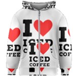 I love iced coffee Kids  Zipper Hoodie Without Drawstring