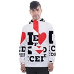 I love iced coffee Men s Front Pocket Pullover Windbreaker