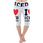 I love iced coffee Lightweight Velour Cropped Yoga Leggings