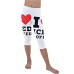 I love iced coffee Kids  Lightweight Velour Capri Leggings 