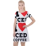 I love iced coffee Cap Sleeve Velour Dress 