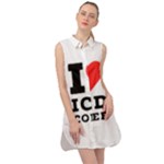 I love iced coffee Sleeveless Shirt Dress