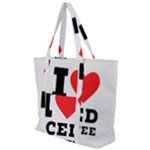 I love iced coffee Zip Up Canvas Bag