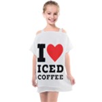 I love iced coffee Kids  One Piece Chiffon Dress