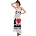 I love iced coffee V-Neck Chiffon Maxi Dress