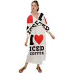 I love iced coffee Grecian Style  Maxi Dress