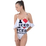 I love iced coffee Drape Piece Swimsuit