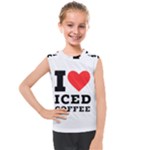 I love iced coffee Kids  Mesh Tank Top