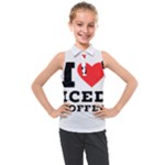 I love iced coffee Kids  Sleeveless Polo Tee