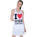 I love iced coffee Racer Back Mesh Tank Top