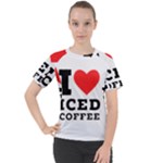 I love iced coffee Women s Sport Raglan Tee