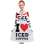 I love iced coffee Kids  Midi Sailor Dress