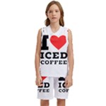 I love iced coffee Kids  Basketball Mesh Set