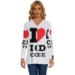 I love iced coffee Long Sleeve Drawstring Hooded Top