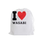 I love wasabi Drawstring Pouch (Large)